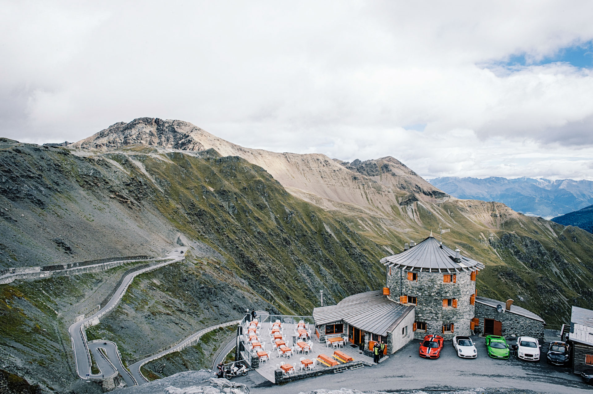 Henry bij de Stelvio in Italië